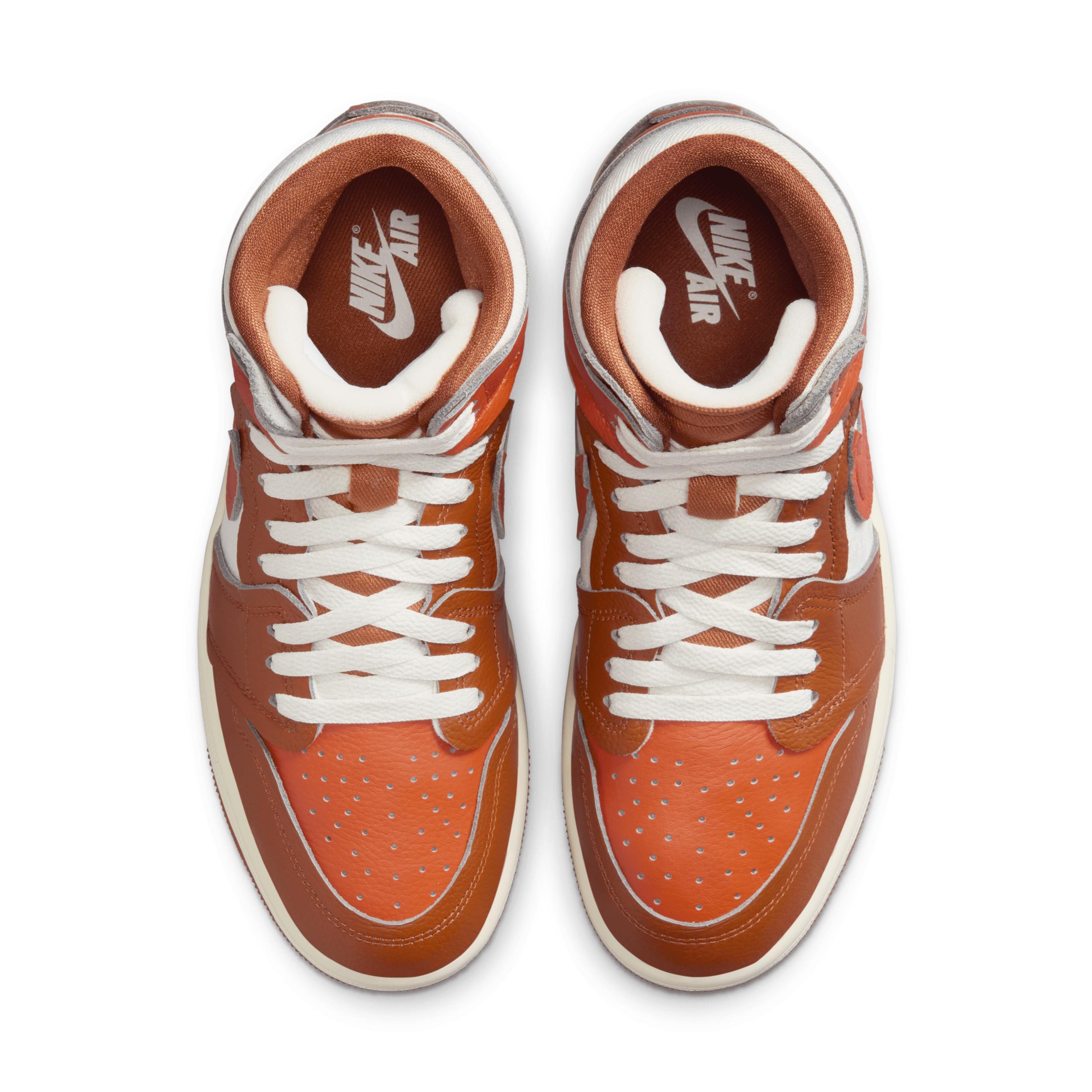 Jordan Womens Jordan Air Jordan 1 MM High - Womens Shoes White/Orange Product Image