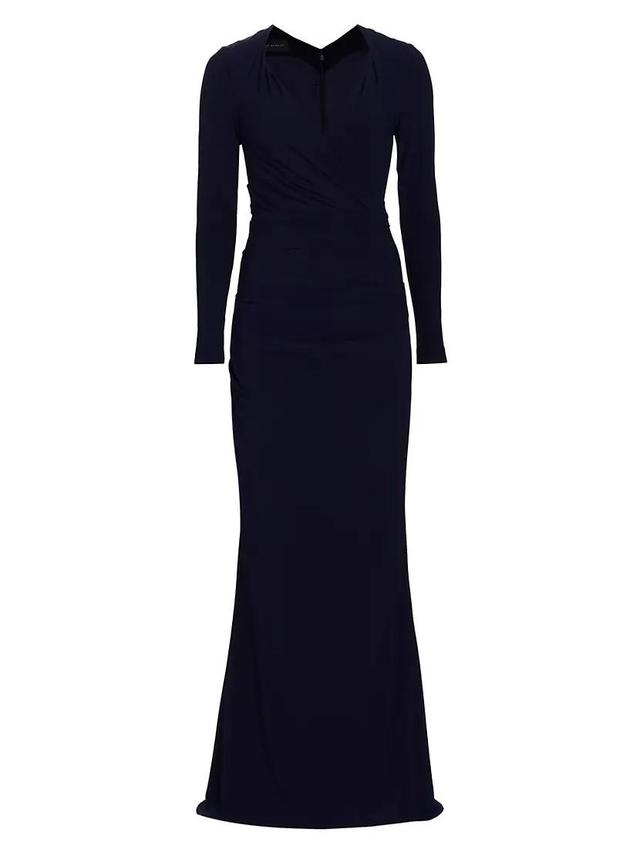 Jersey Crêpe Long-Sleeve Gown Product Image