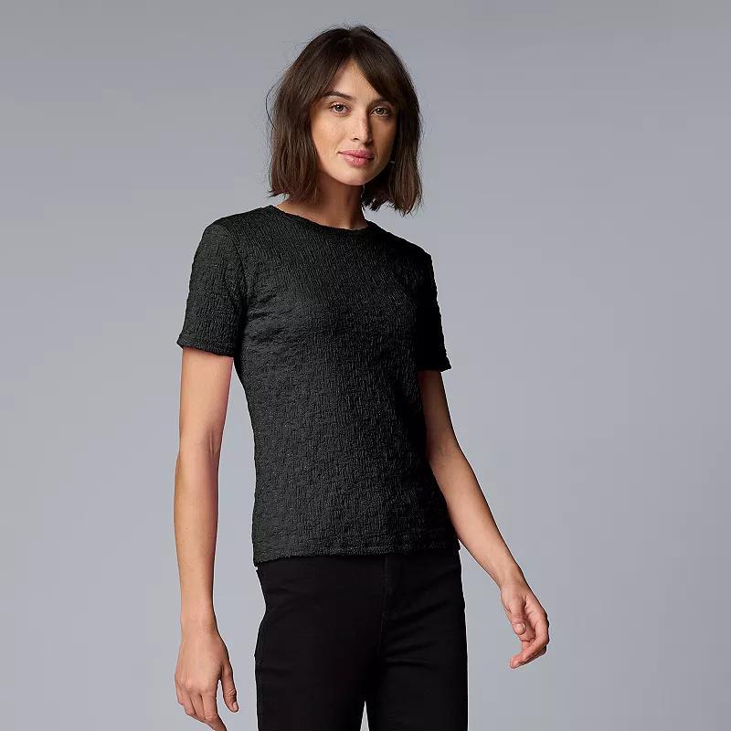 Womens Simply Vera Vera Wang Textured Tee Product Image