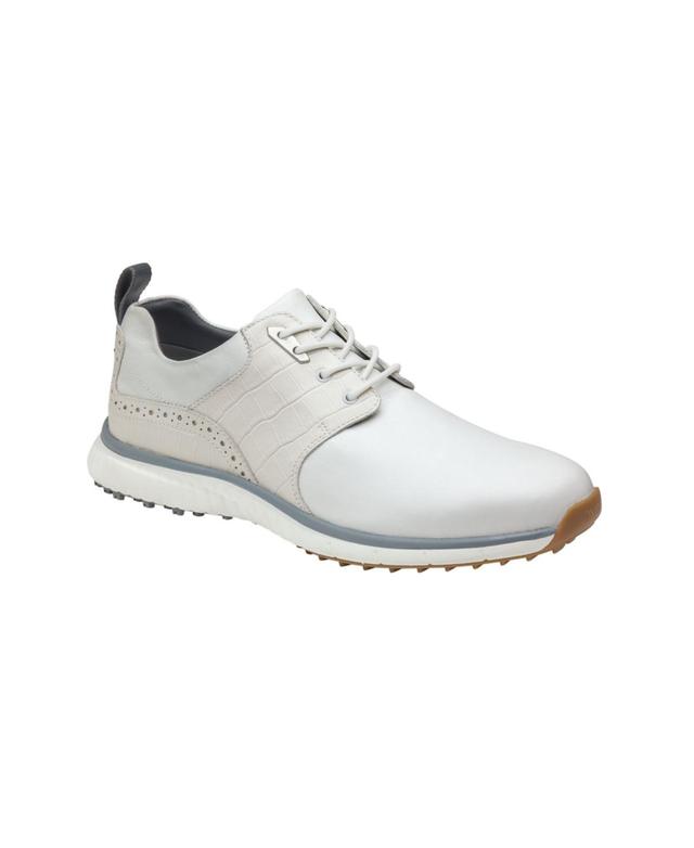 Johnston & Murphy Mens XC4 Water-resistant H2 Luxe Hybrid Saddle Golf Shoes - White Product Image