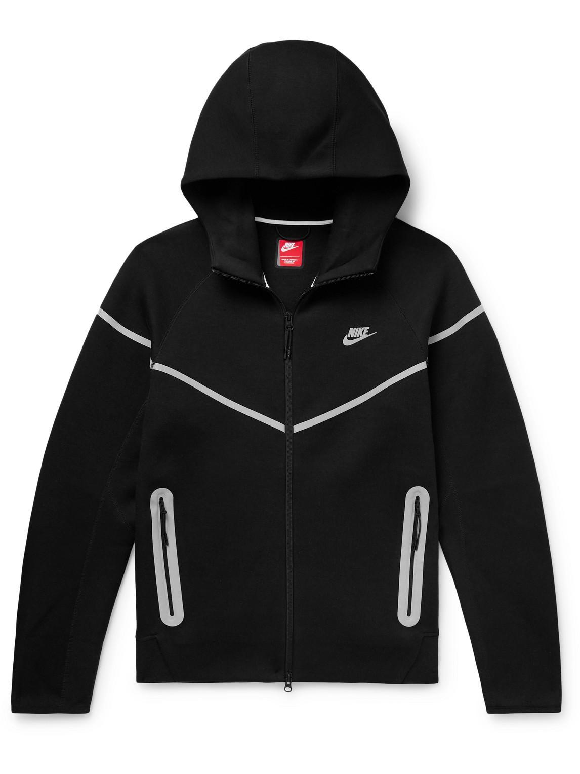 NIKE Sportswear Cotton-blend Tech Fleece Zip-up Hoodie In Black Product Image