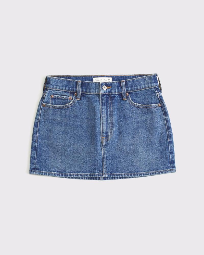 Mid Rise Denim Mini Skirt Product Image