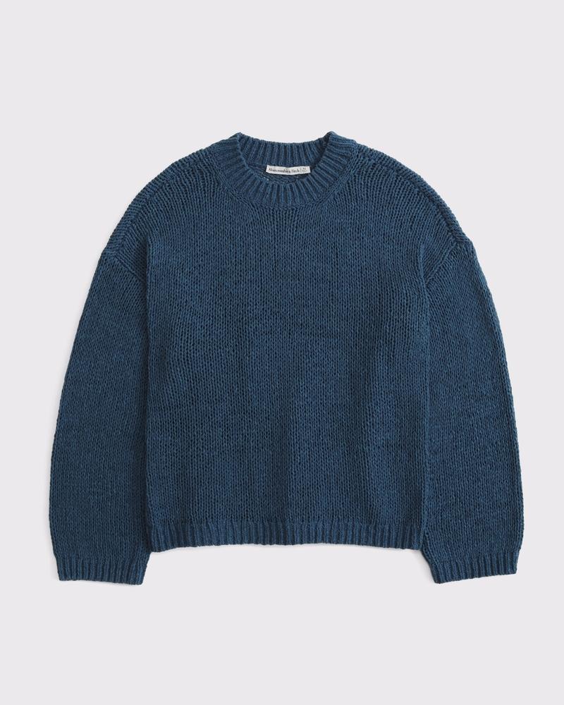 Open-Stitch Textural Crew Sweater product image