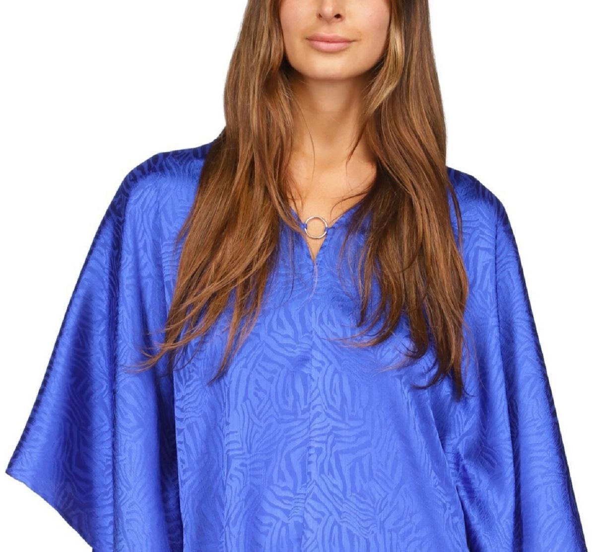 Michael Kors Women's Jacquard Handkerchief Hem Top Blue Size Small by Steals Female Product Image