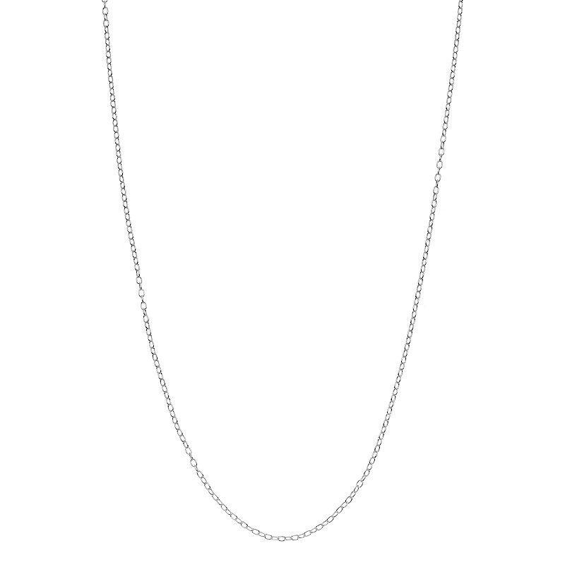 PRIMROSE Sterling Silver Rolo Chain Necklace - 18 in., Womens Grey Product Image