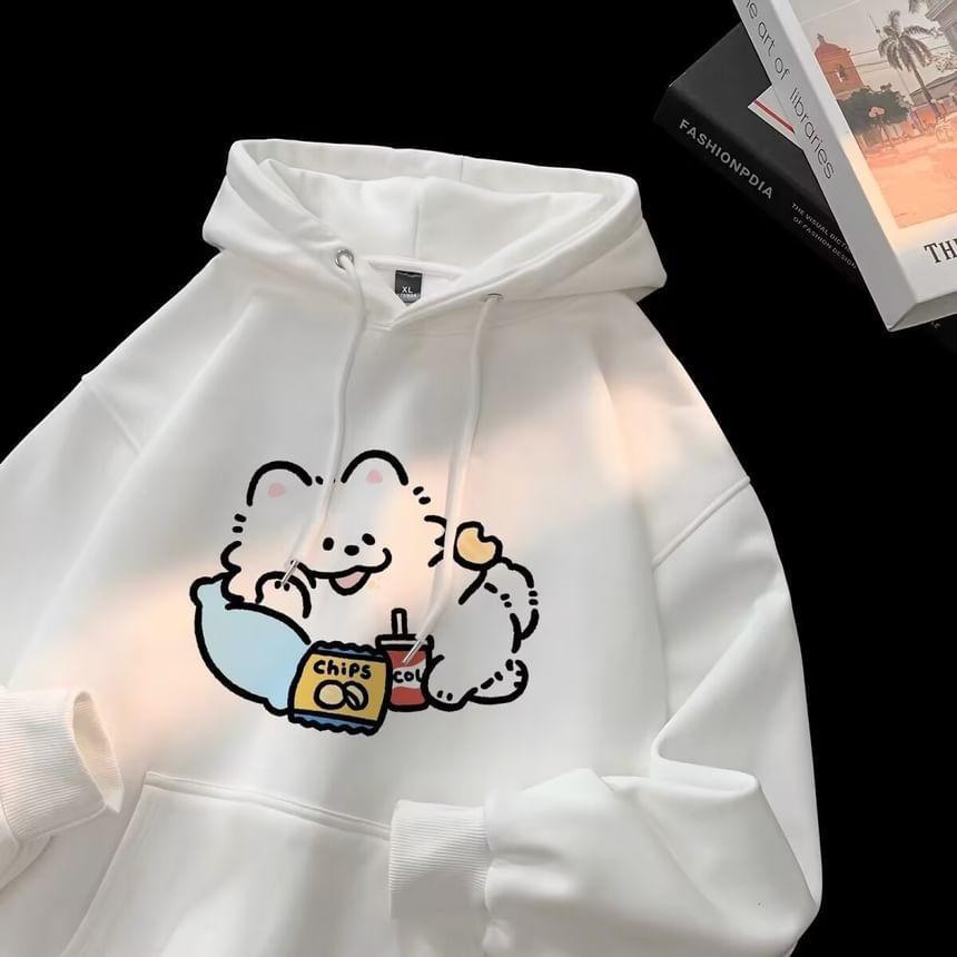 Couple Matching Cartoon Print Hoodie Product Image