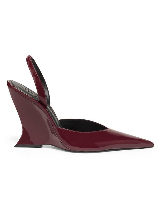 Womens Siena 100MM Patent Leather Slingback Pumps Product Image