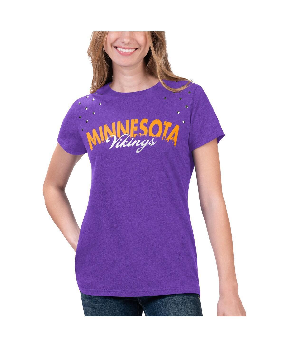 Womens G-iii 4Her by Carl Banks Heathered Purple Minnesota Vikings Main Game T-shirt Product Image