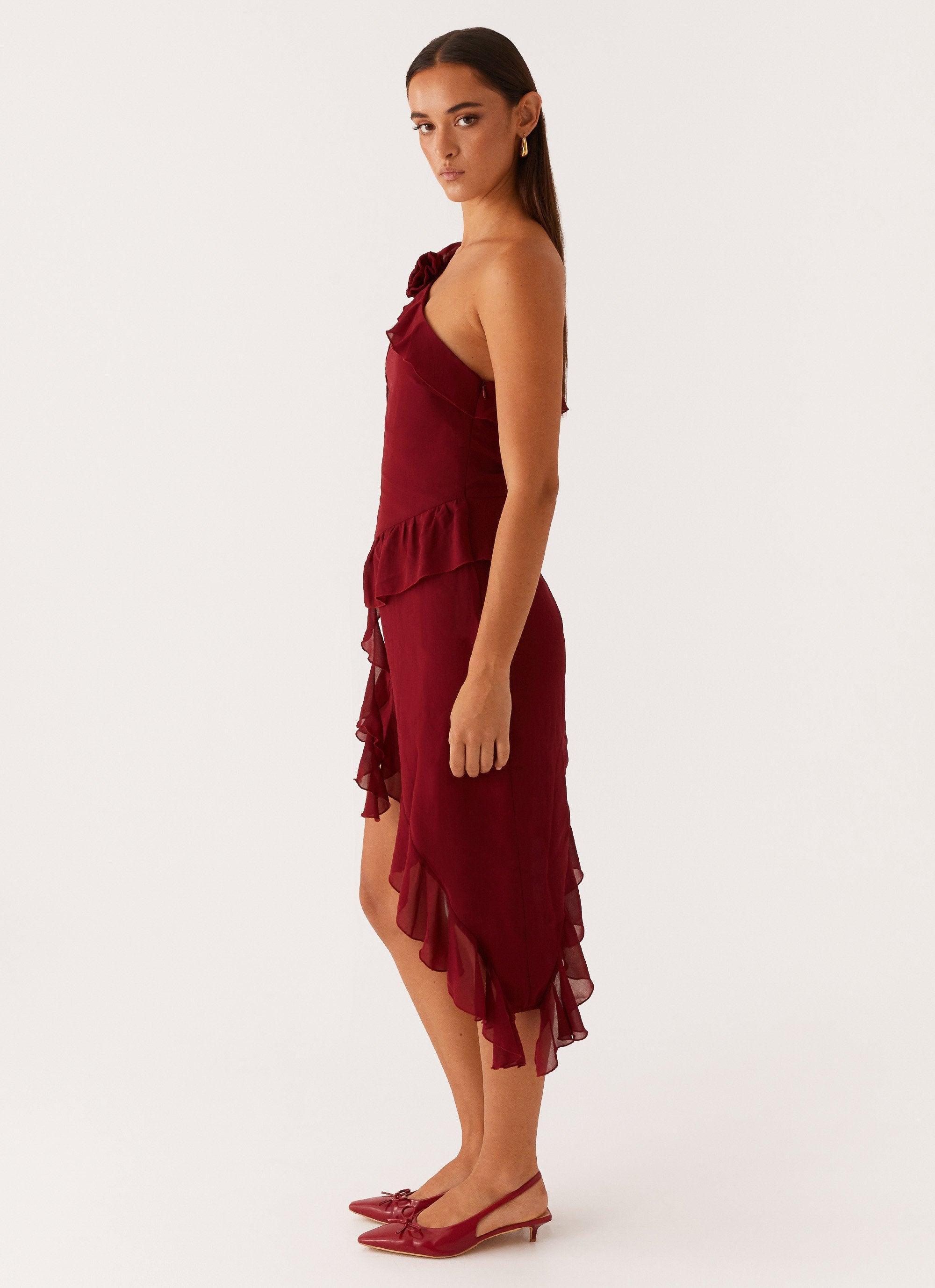 No Secret Mini Dress - Deep Red Product Image