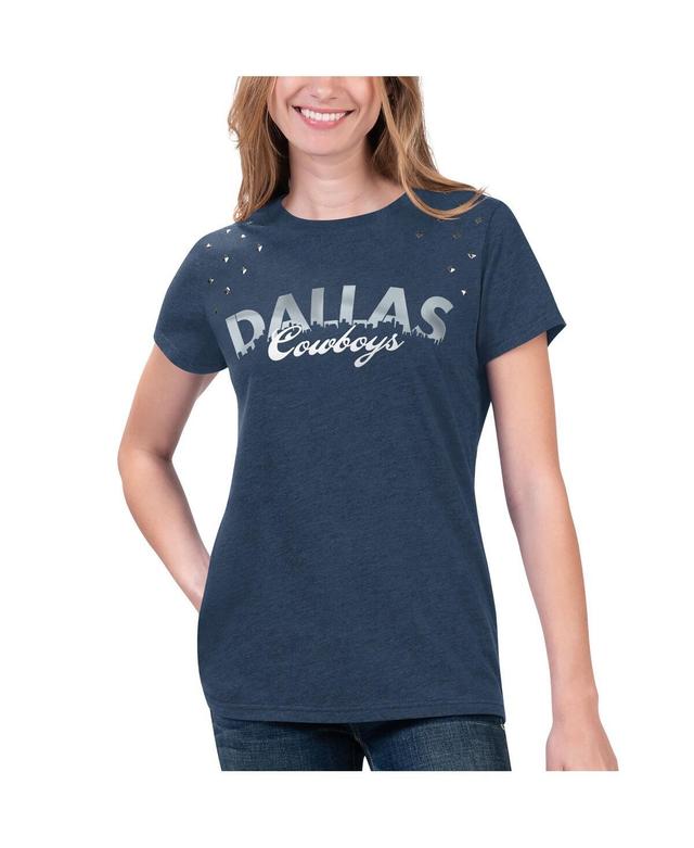 Womens G-iii 4Her by Carl Banks Heathered Navy Dallas Cowboys Main Game T-shirt Product Image