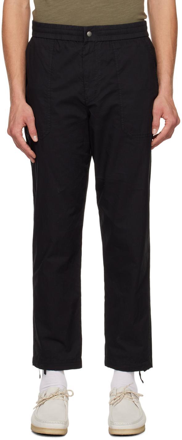 Black Drawstring Trousers In Blk Product Image