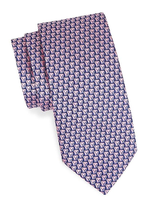 Mens Sailboat Silk Jacquard Tie Product Image