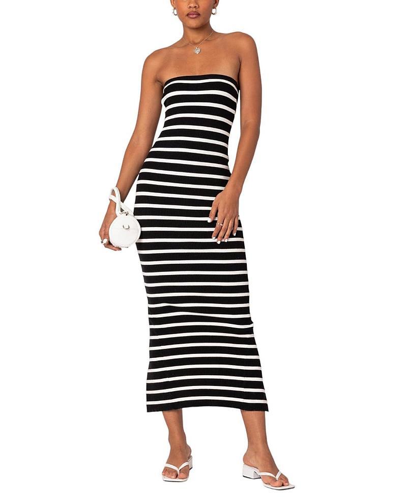 Edikted Knit Back Slitted Maxi Dress Product Image