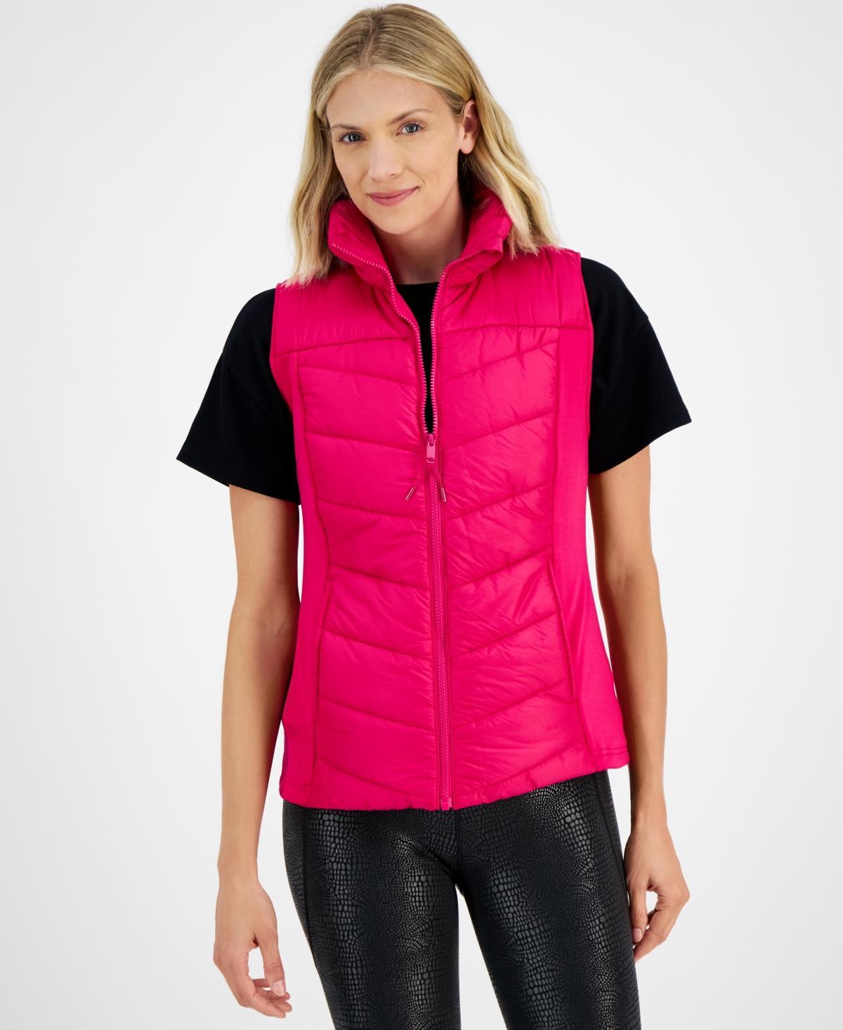 Id Ideology Womens Sleeveless Zip-Front Puffer Vest, Created for Macys Product Image