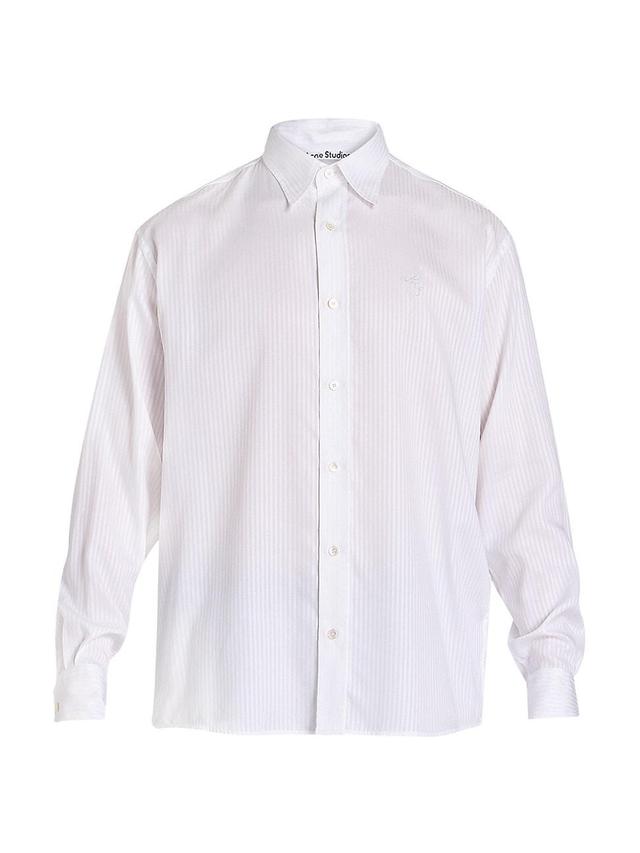 Mens Sandrok Shiny Stripe Button-Front Shirt Product Image