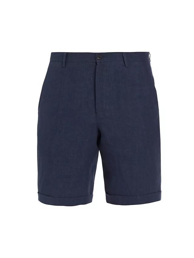 COLLECTION Linen Flat-Front Shorts Product Image