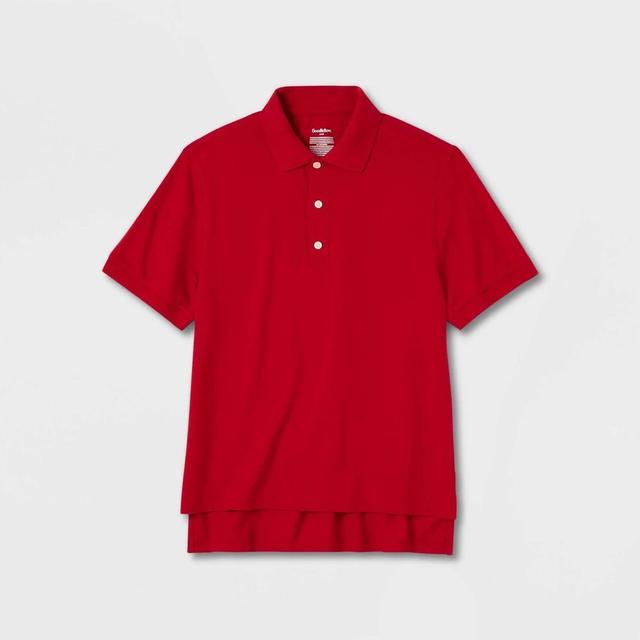 Mens Adaptive Every Wear Loose Fit Polo Shirt - Goodfellow & Co Red Velvet M Product Image