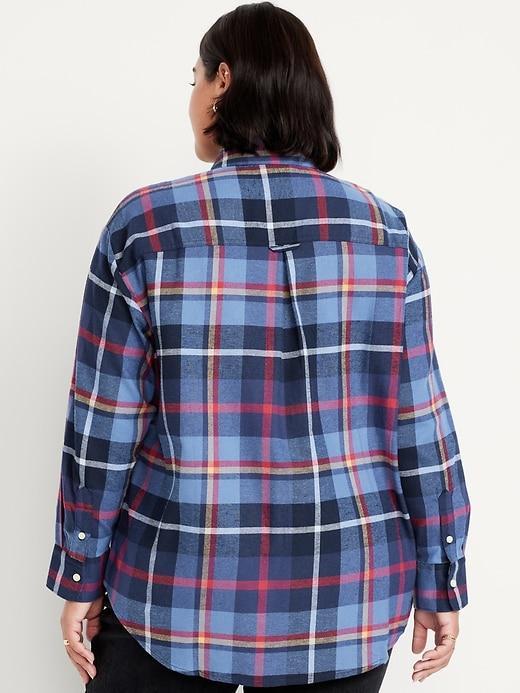 Flannel Boyfriend Button-Down Shirt Product Image