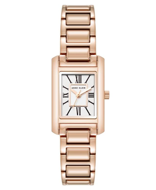 Anne Klein Womens Quartz Classic Rectangular Roman Numeral Gold-Tone Alloy Metal Watch Product Image