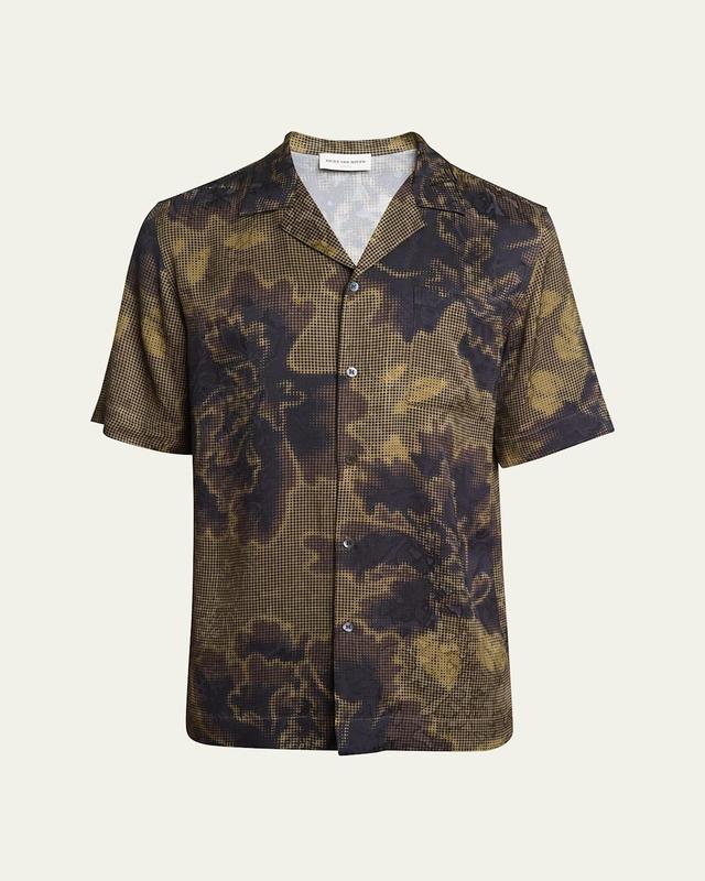 Mens Carltone Floral Jacquard Camp Shirt Product Image