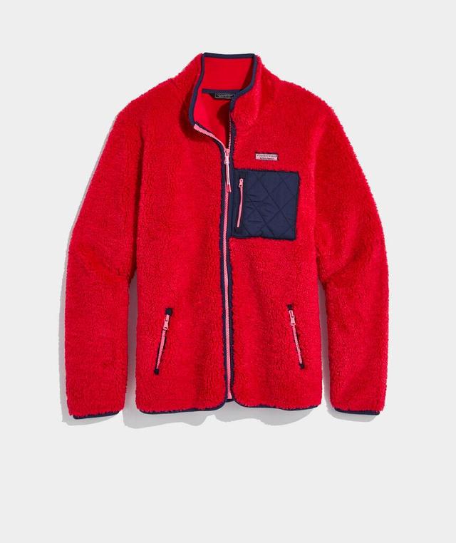 Heritage High-Pile Fleece Colorblock Full Jacket Product Image