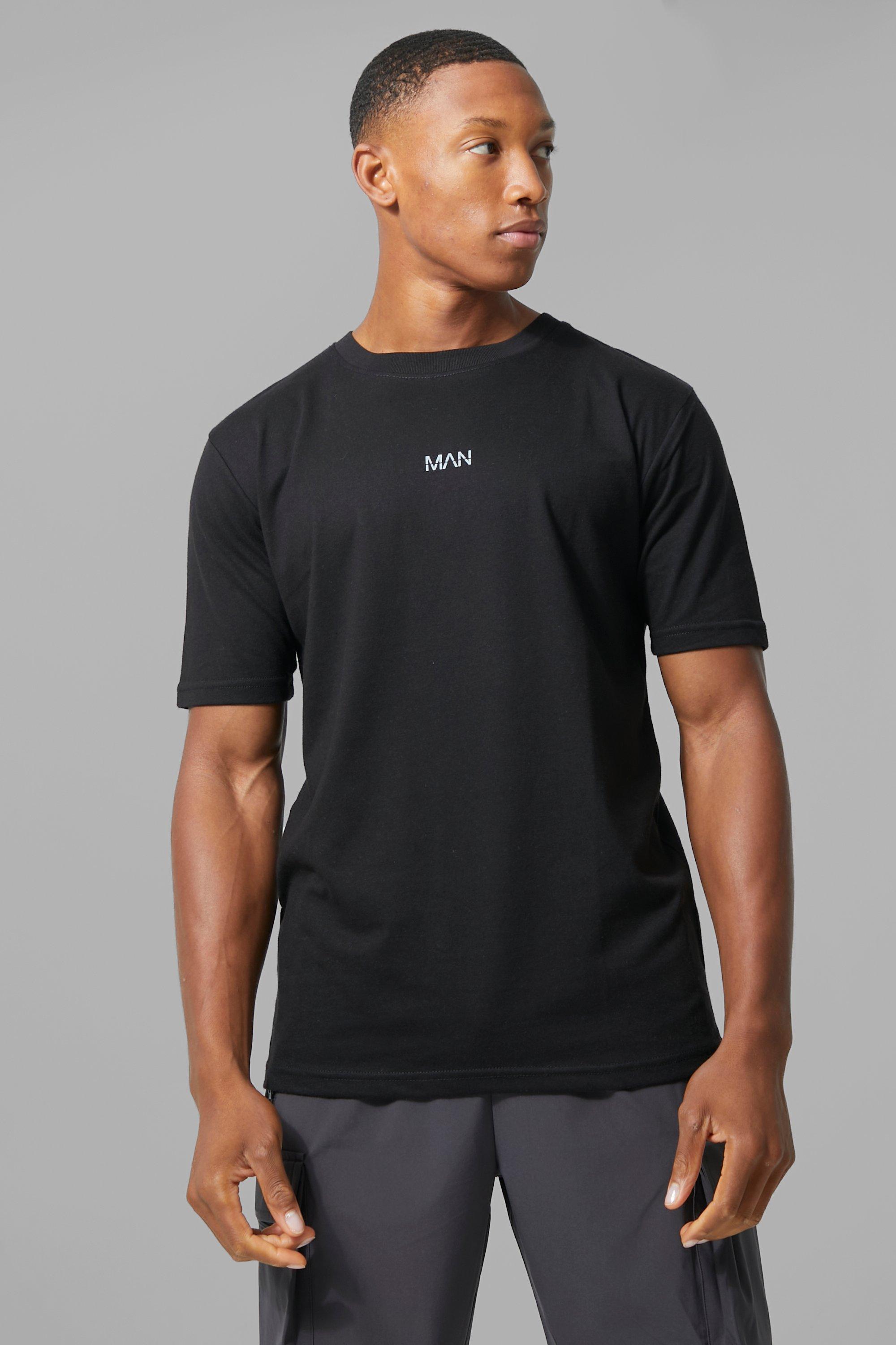 Man Active Gym Basic Reg Fit T-shirt | boohooMAN USA Product Image