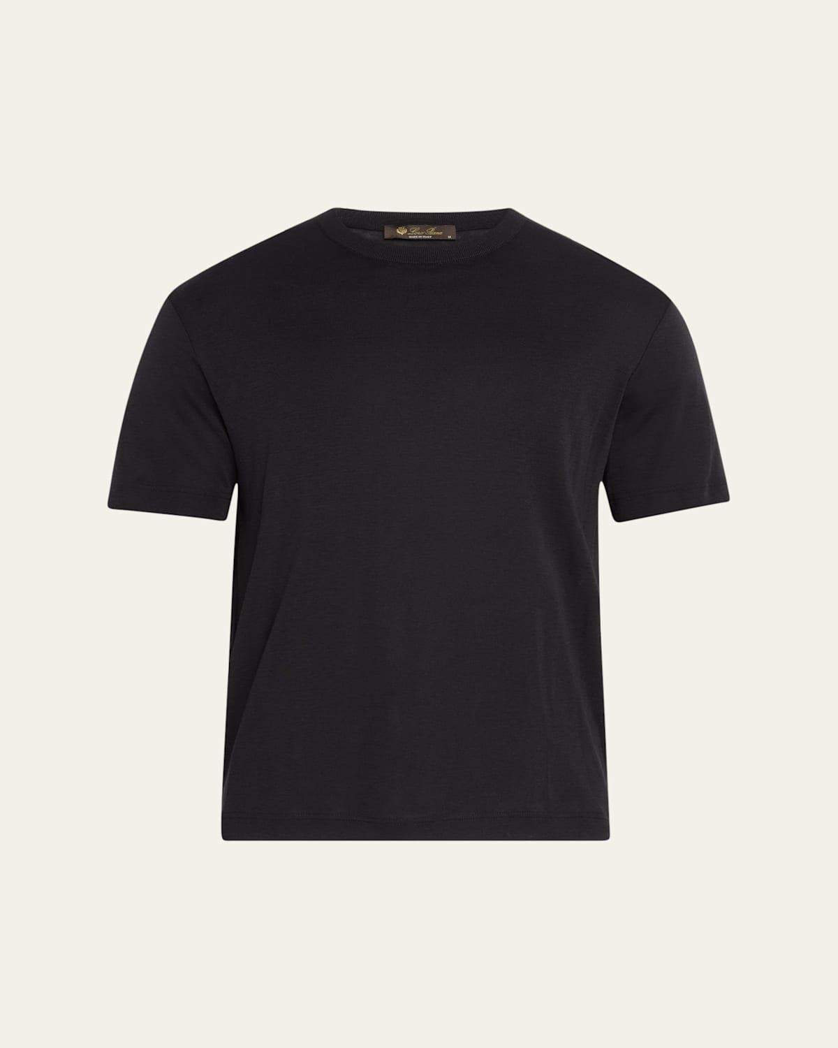 Mens Valpiana Silk and Cotton Rib T-Shirt Product Image