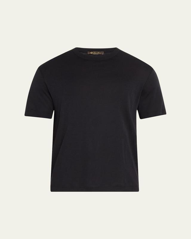 Mens Valpiana Silk and Cotton Rib T-Shirt Product Image