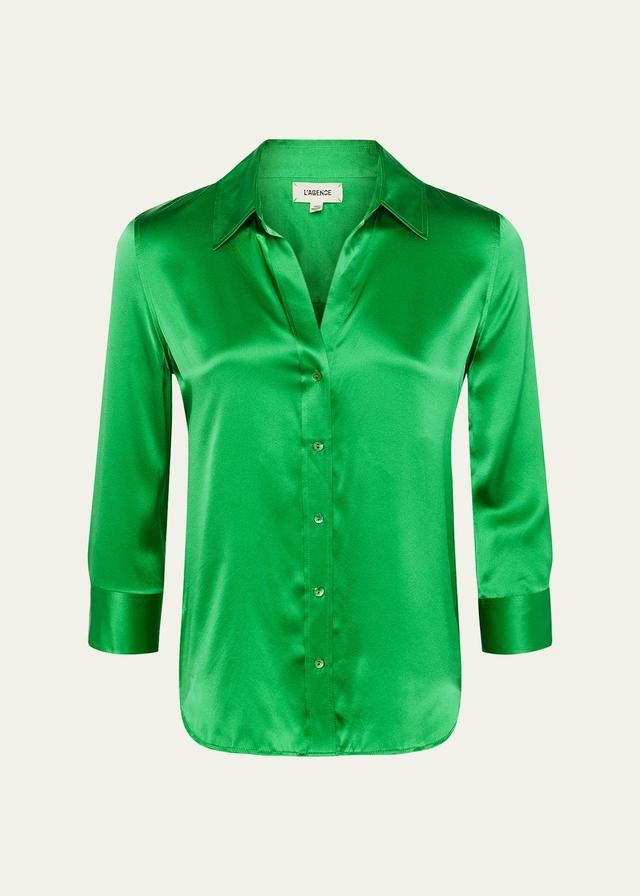 LAGENCE Dani Silk Charmeuse Blouse Product Image