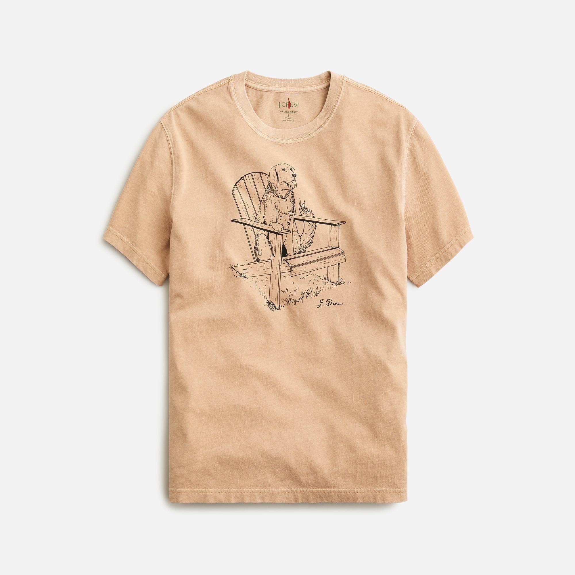 Vintage-wash cotton graphic T-shirt Product Image