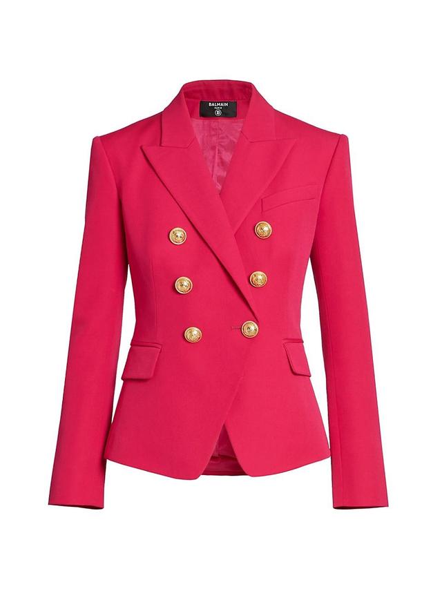 Womens Double-Breasted Wool Jacket Product Image