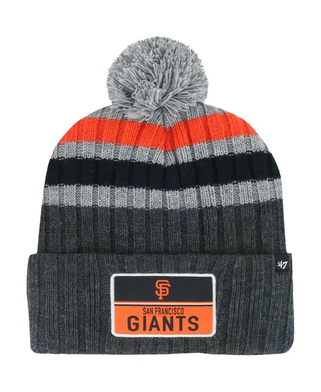 Mens 47 Gray San Francisco Giants Stack Cuffed Knit Hat with Pom Product Image