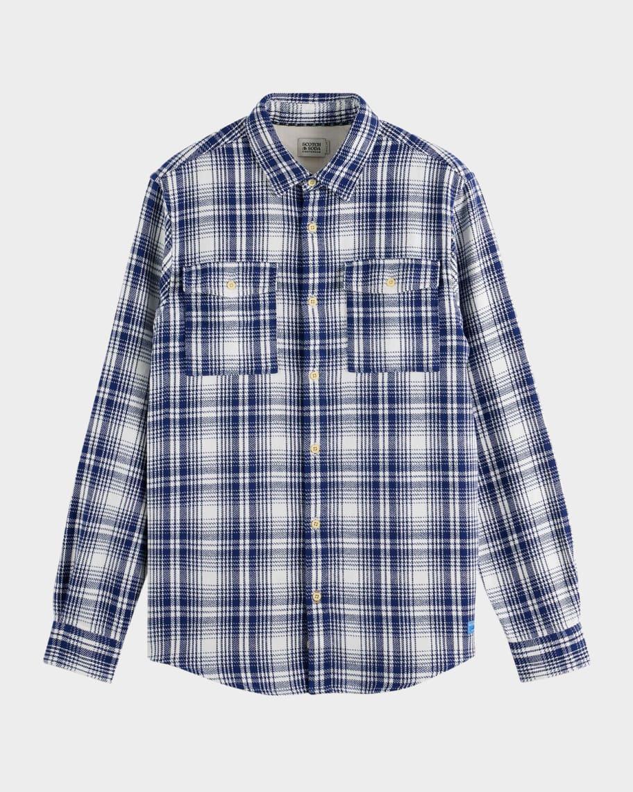 Men's Flannel Check Sport Shirt Product Image