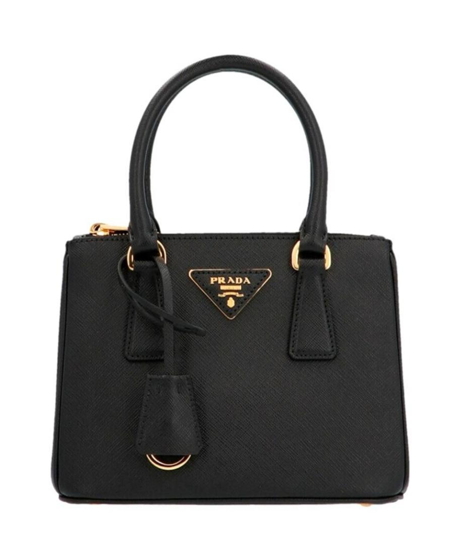 PRADA Micro Galleria Tote Bag In Black Product Image