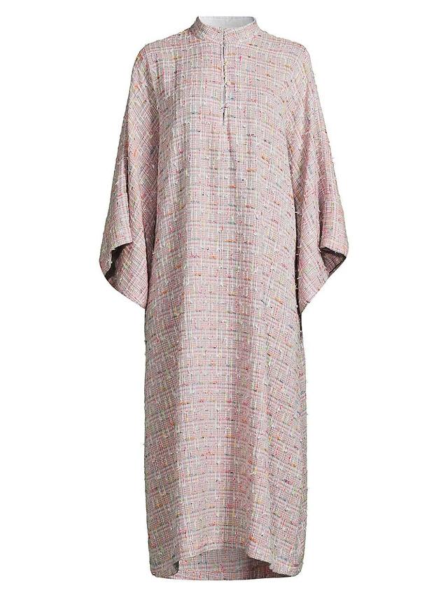 Womens Tweed Bell-Sleeve Midi-Caftan Product Image