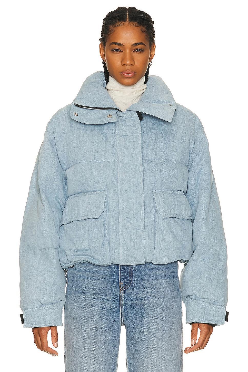 AGOLDE x Shoreditch Ski Club Nova Denim Puffer Blue. (also in ). Product Image