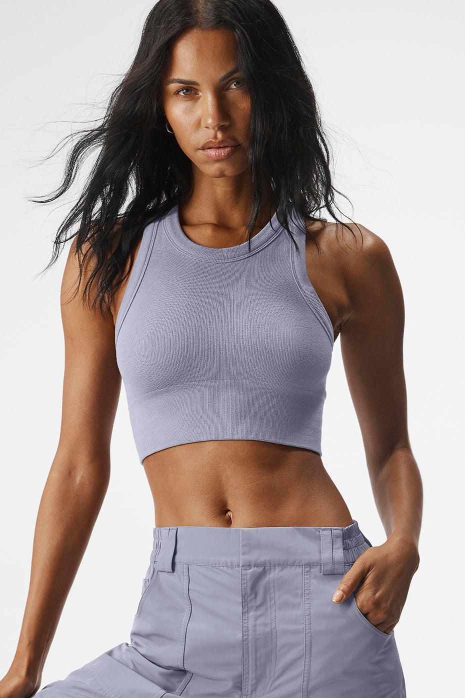 Seamless Delight High Neck Bra - Fog Product Image