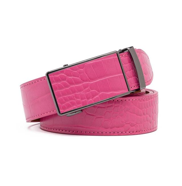 Mens Genuine Leather Crocodile Design Dress Belt with Automatic Buckle Product Image