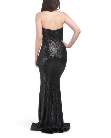 Strapless Sequin Gown for Women Product Image