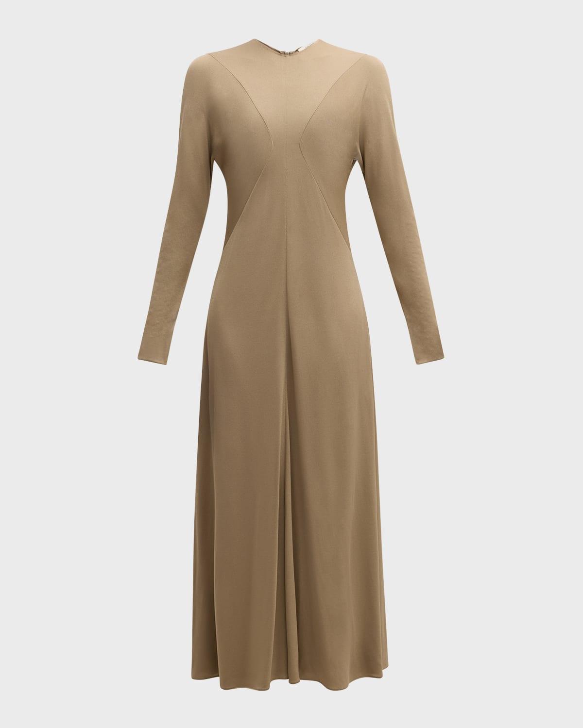 Venusia Paneled Maxi Dress In Light Wood Product Image