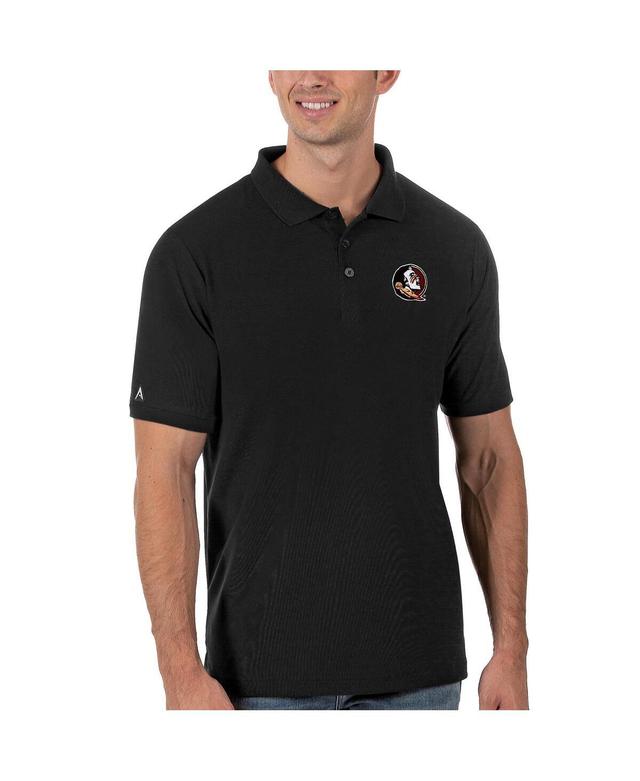 Antigua Mens Black Florida State Seminoles Legacy Pique Polo Product Image