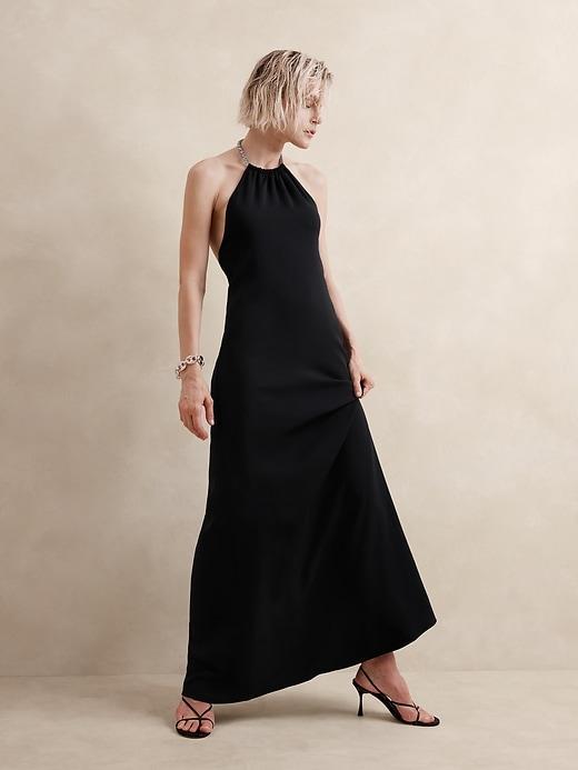 Crepe Halter Gown Product Image