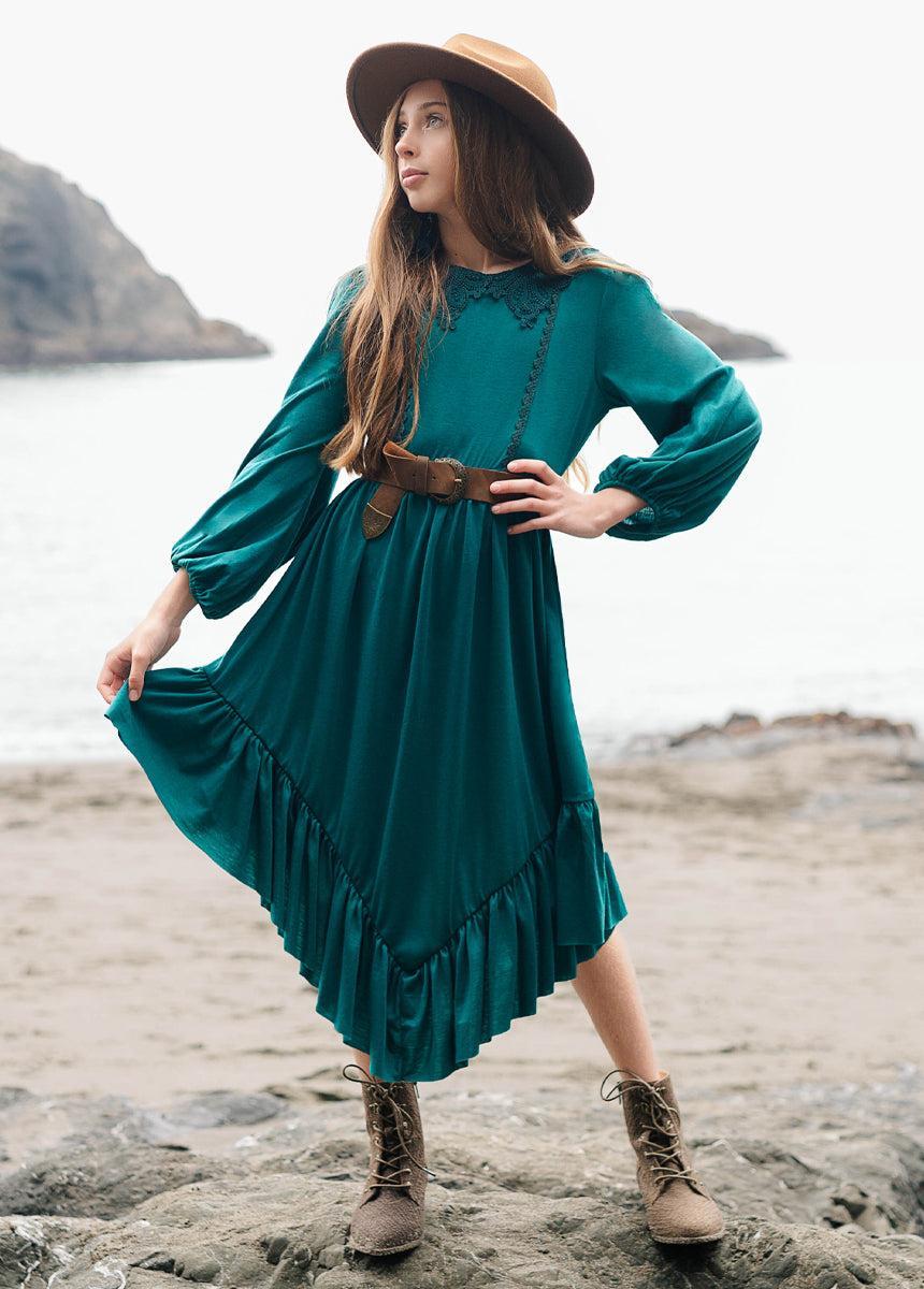 Tatum Dress in Teal Product Image