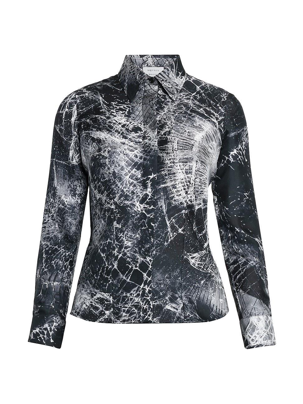 Womens Smashed Screen Silk Shirt product image