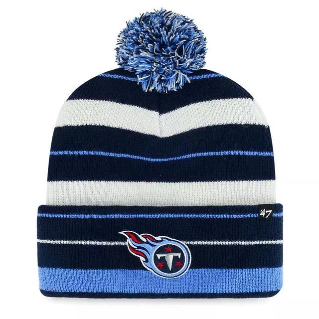 Mens 47 Tennessee Titans Powerline Cuffed Knit Hat with Pom, Blue Product Image