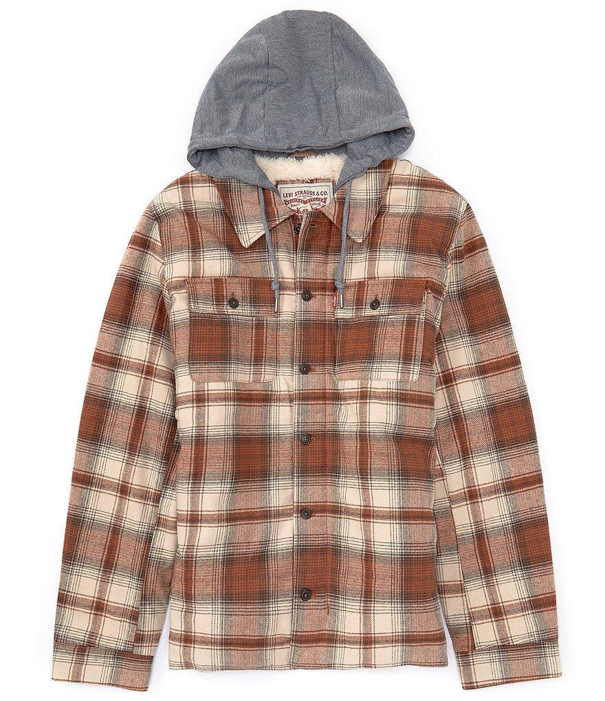 Levi's® Faux Sherpa Lined Ombre Plaid Shirt Jacket Product Image