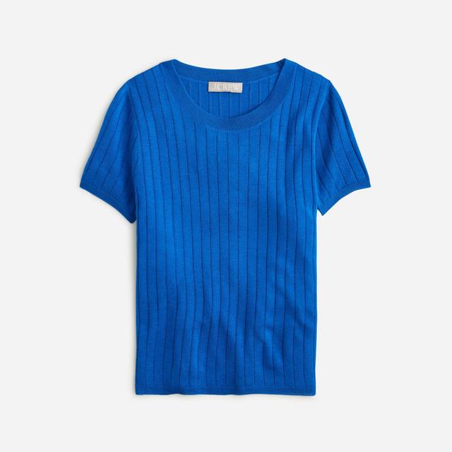 Silk-blend cropped T-shirt Product Image