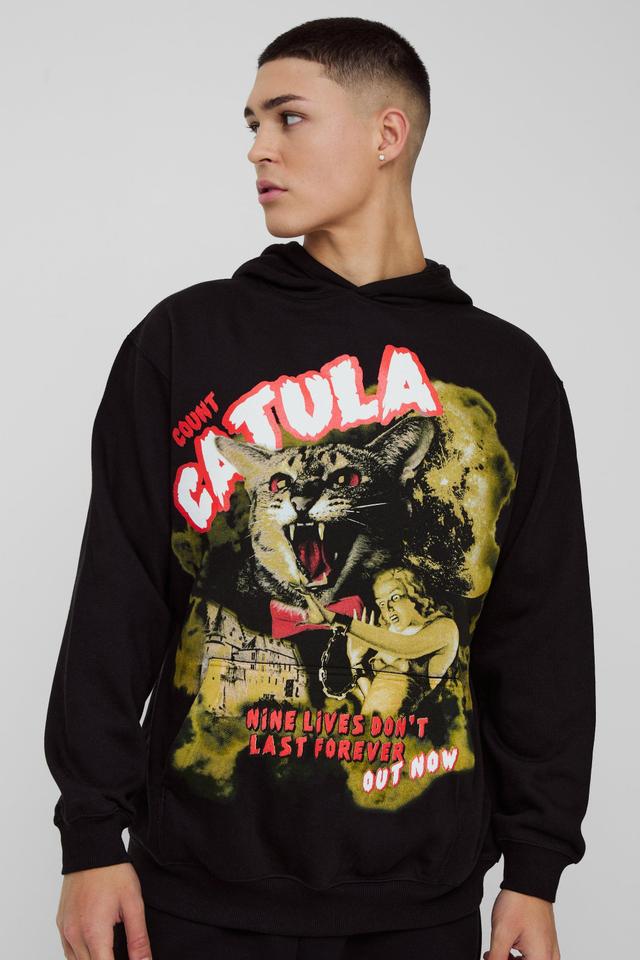 Oversized Cataula Graphic Hoodie | boohooMAN USA Product Image