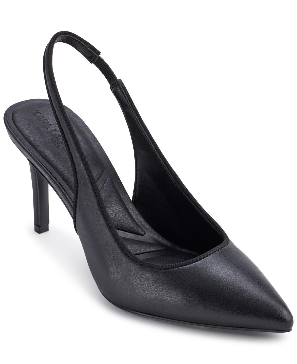 Karl Lagerfeld Paris Womens Rosalyn Pointed-Toe Slingback Pumps Product Image