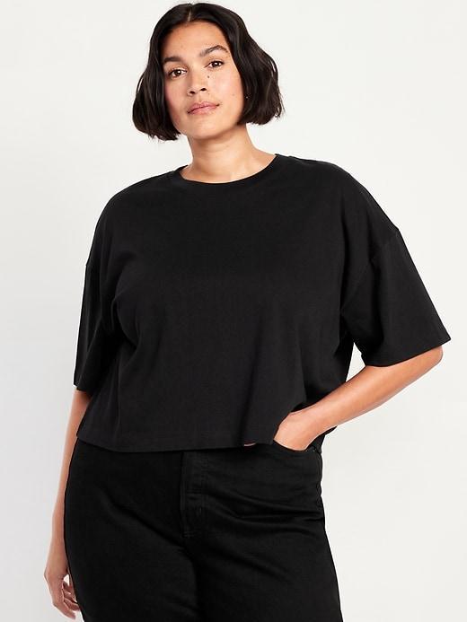 Vintage Oversized Crop T-Shirt Product Image